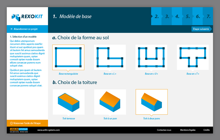 Application web Rexokit d'Unilin