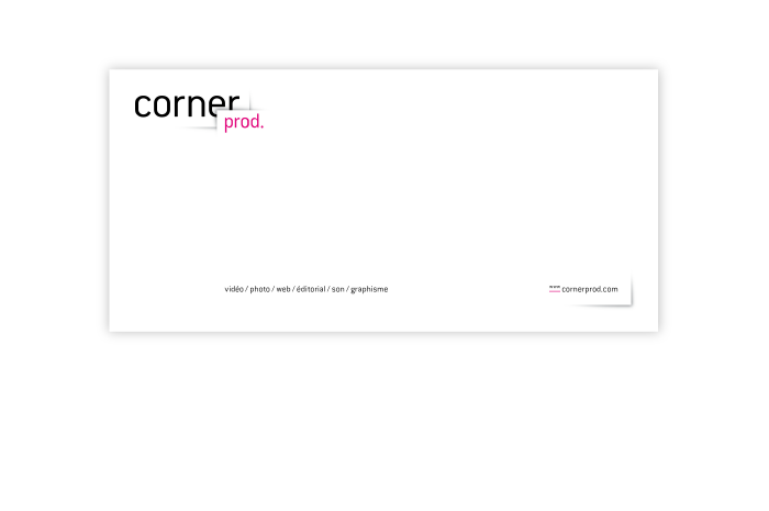 Carte de correspondance de Corner Prod.