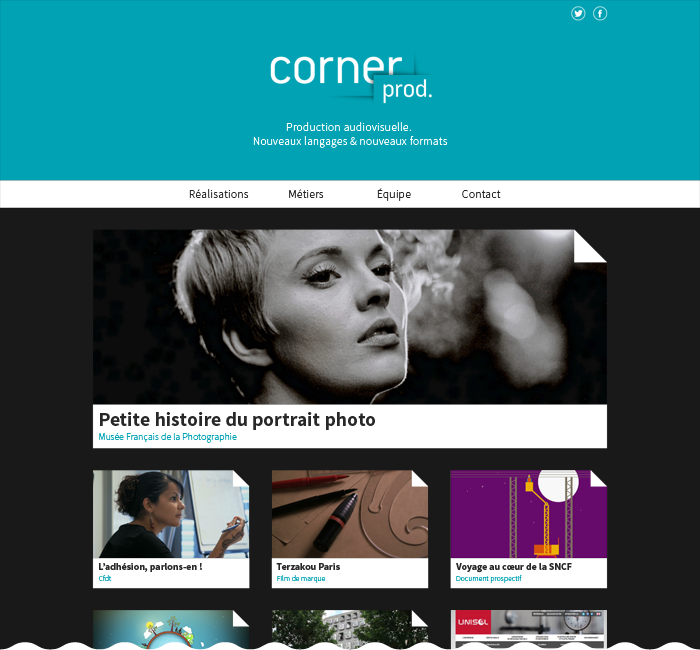 Site web de Corner Prod.